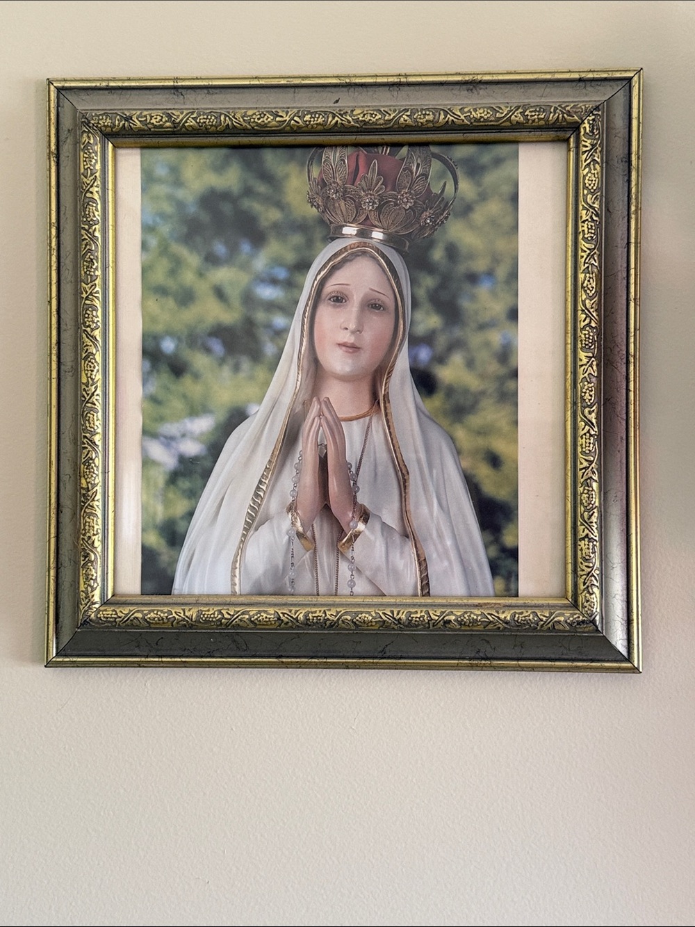 EUC~Vintage Our Lady Of Perpetual Help Framed Religious Gold Frame Print Ornate